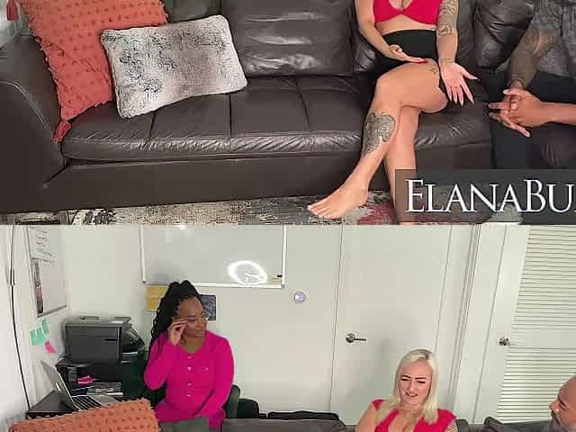 Therapist Turns Session into Trio with Hawt Pair - Elana Bunnz - Ny Ny Lew - Shlong Dealer Don -