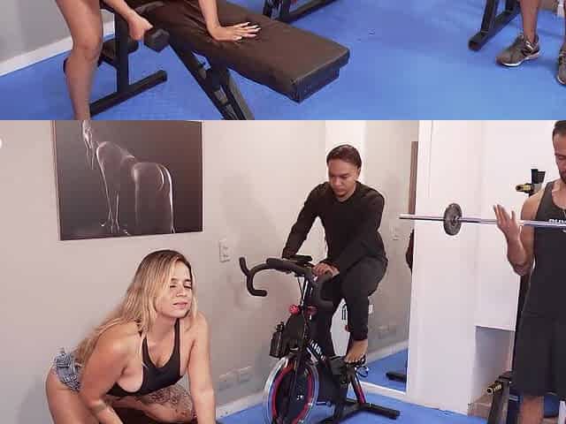 My ideal dream at the gym screwing three boyz at same time DPP and Bukkake