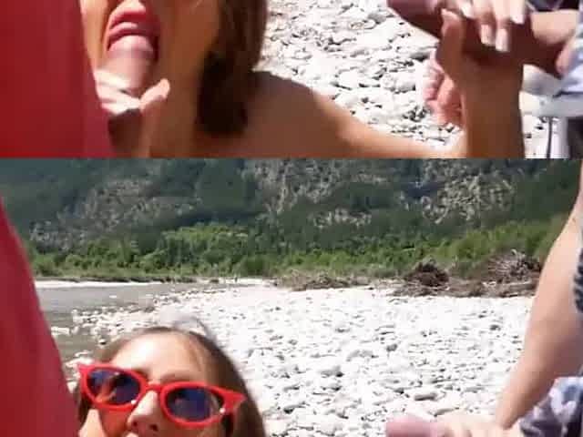 bukkake a la plage