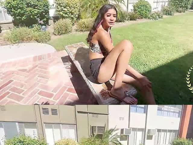Slender Brunette hair Coed Reina Heart Blows And Rides Rome Major's Penis!