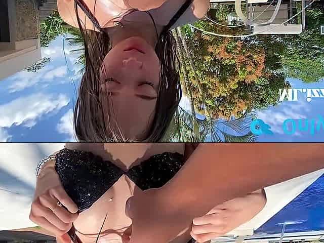 I invite Latin babe to the pool and bang her-- pov