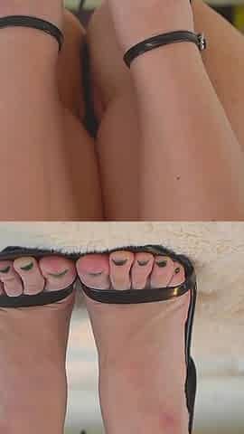 Beautiful Showing My Feet in Heeled Sandals