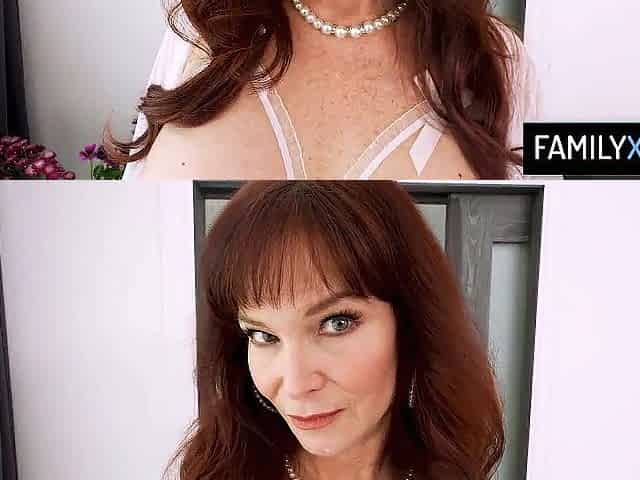 Redhead Cougar Rides on Stepgrandson's Dick to Climax