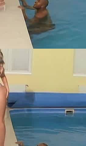 She Stopped Him by the Pool so They Could Test Out Her Fresh Anal Cavern.