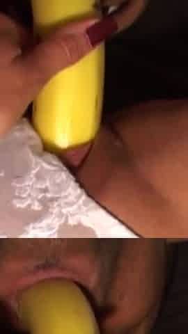 Blonde babe gets fucked from behind