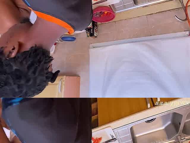 So much fun having Kitchen Sex with Large Ebony Jock