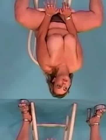 Curvy girl rides on cock during photoshoot