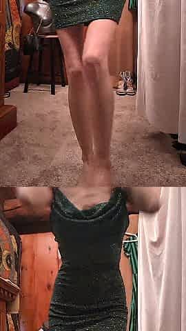 Costume Up N Down Green Sparkly Party Suit