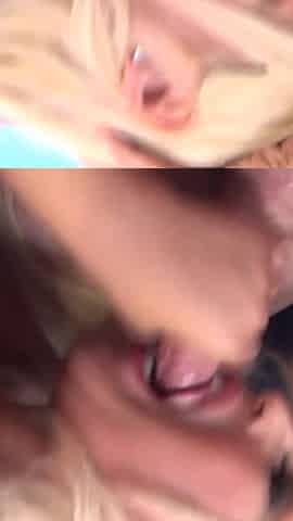 Busty pornstars Bridgette B and Ava Devine in cock sucking foursome