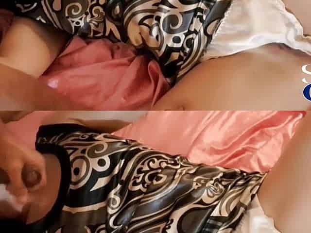 1655 - Satin Dress, Tanga, White Slut, Doggystyle, POV, Deepthroat, Rimming