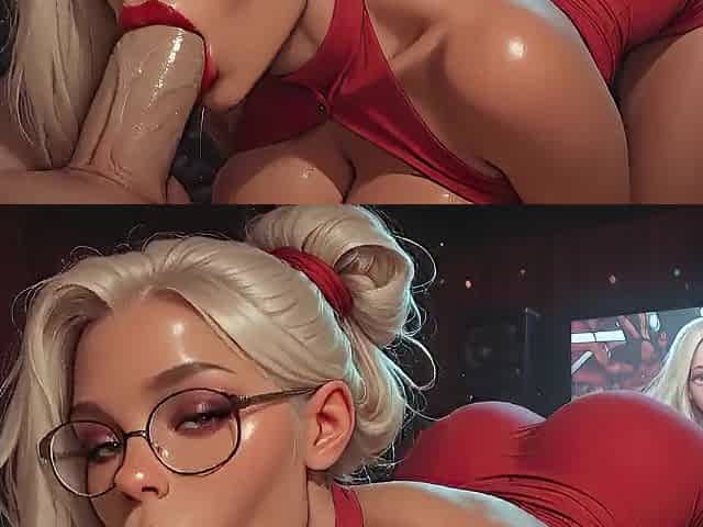 Breasty Blond Floozy Let U Bang Her Vagina at the Cinema! Giant Facial [AI-generated]