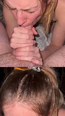2 Hand Fellatio Cum in Throat