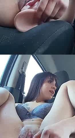 Hot Lalin girl taking BWC in the car
