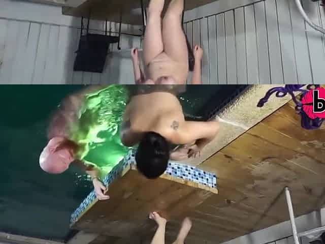 Asian Milf And Bwc Fuck In The Pool - Song Lee And Thor Johnson