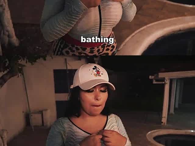 Spouse gives his breasty Latin chick a pool and that babe cheats on him by sucking the instructor's jock
