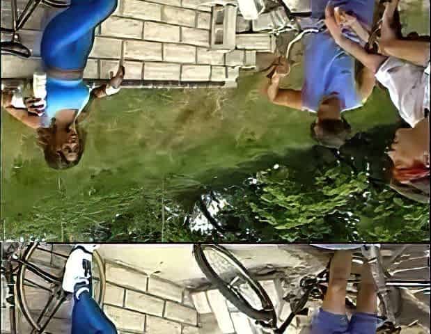 Fit ebony playgirl with biggest bazookas goes down on two white schlongs