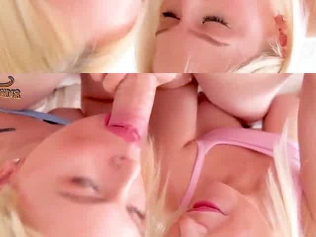 Golden-haired Dolls Greta Foss & Vera Jarw Suck Mr. Texas' Thick Schlong!
