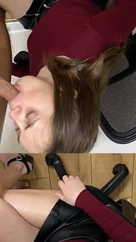 Sexy Office Secretary Blowjob