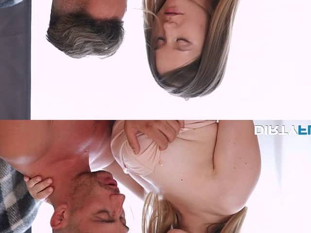 GF with C-cup boobs Amalia Davis gives a blowjob before anal sex