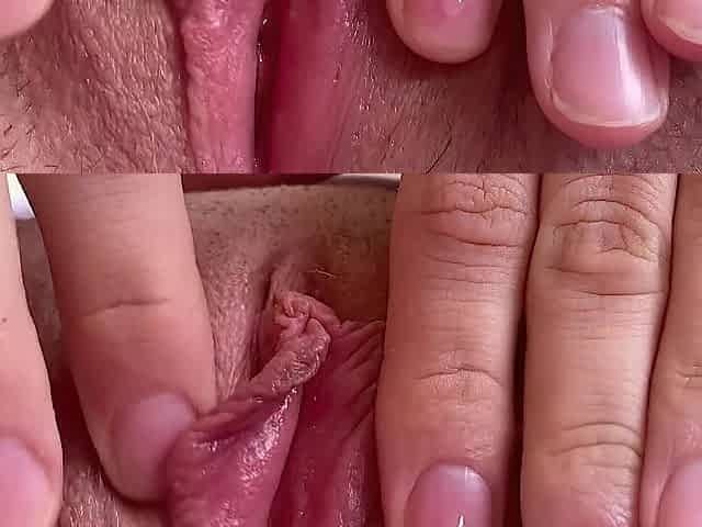 Zoomed pink constricted and soaked snatch fingering. Virgin cutie masturbate