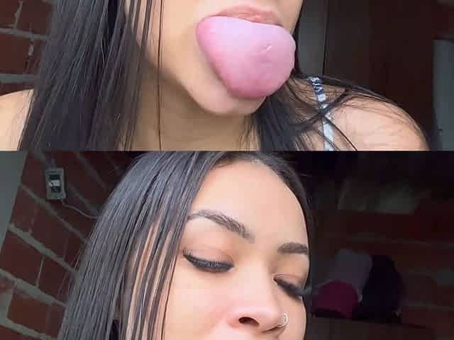 GODDESS SCARLET WHITE - Homemade Giant Tongue Exhibition By