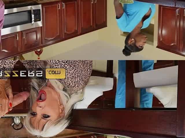 Brazzers - Black Mystique Catches Juan & Sally D'Angelo Screwing & Guess What? That babe Craves To Join In