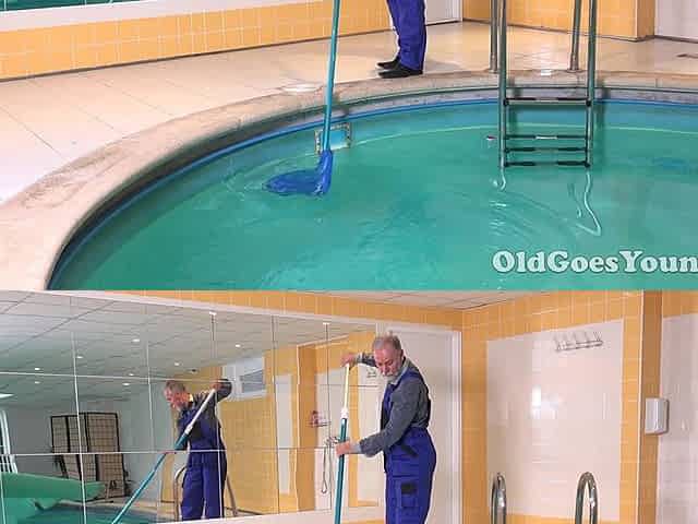 Sexy Young Glory Has Some Fun with the Old Pool Man