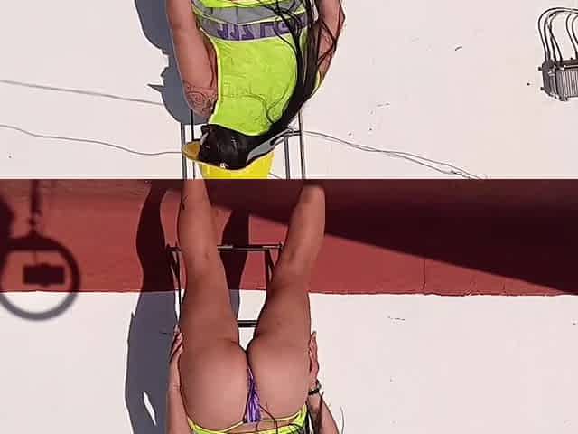 Lascivious engineer is screwed by a client with a large dick, all her holes are filled with milk