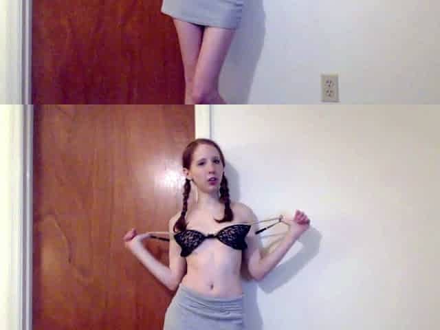 Amateur young teen solo masturbation on her livingroom