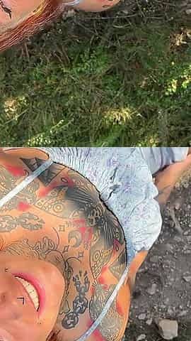 Tattooed Teen Fucks Me on a Hike