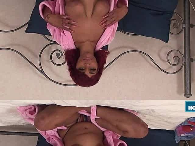 Wicked black Cinn Summers sextoy bangs herself solo