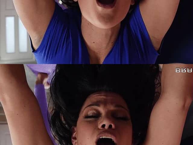 Wild fucking on the floor with curvy cougar Mona Azar who loves cum