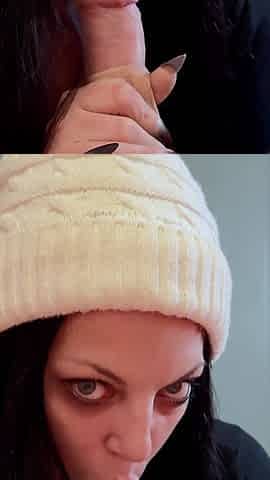 Her Eyes Tease Him, Her Sharp Nails Drive Him Wild - Amateur Wife Blowjob