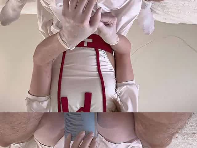 Unfathomable therapy from playful nurse in gloves! For precious health merely need throat and butt