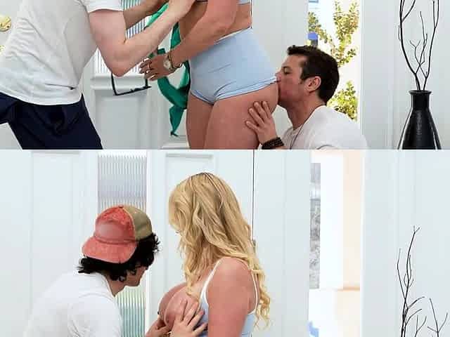Me and my brother fuck our busty stepmom for free daily