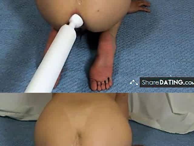 Bizarre anal insertion