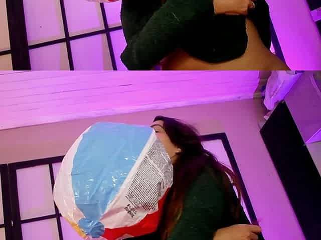 You Cum Inside Stepsis While Inflate a Beachball for You - POV - Bunny Looner