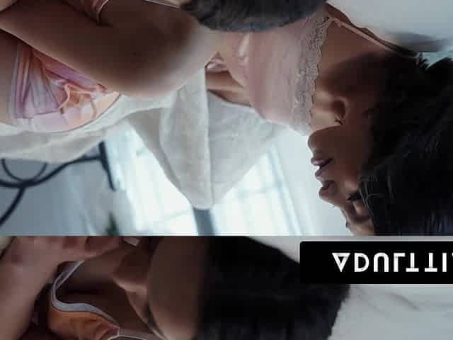 ADULT TIME - Super Slutty Lesbo GFs Aften Opal & Nicole Aria Trib After Masturbating To Every Other!