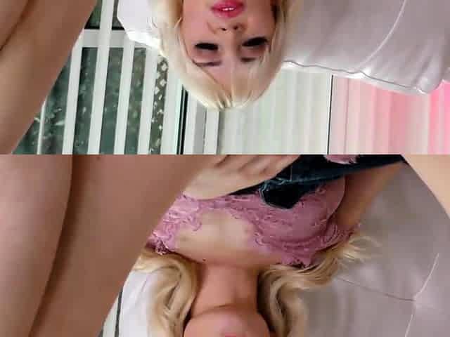 Blonde Babes Bushy Pussy Rides A Cock