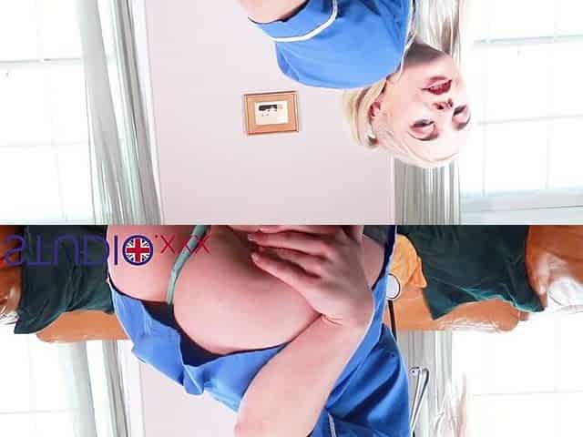 Stroke For Sexy Blond Student Nurse