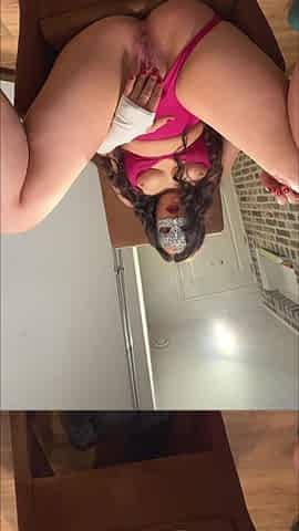 Fuck on the Chair with Big Dildo Like a Jelly