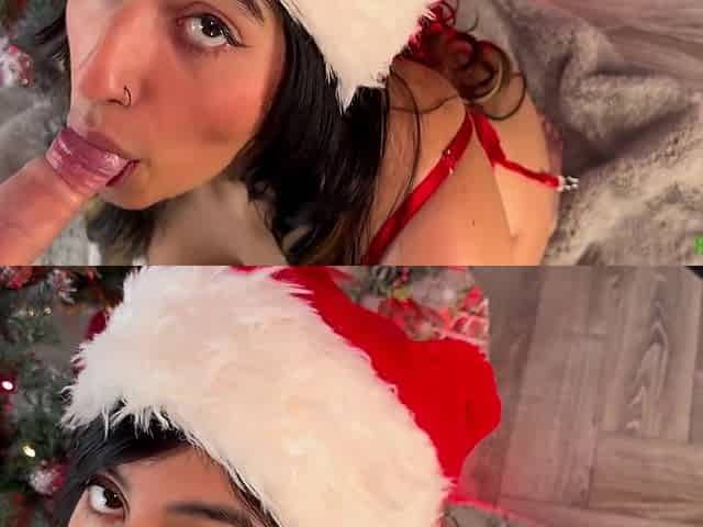Gets A Big Christmas Facial - Aaliyah Yasin