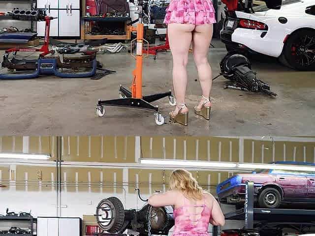 SEXY BREASTY LATIN CHICK Checks Diff in Mini Suit Showing her BUTT!