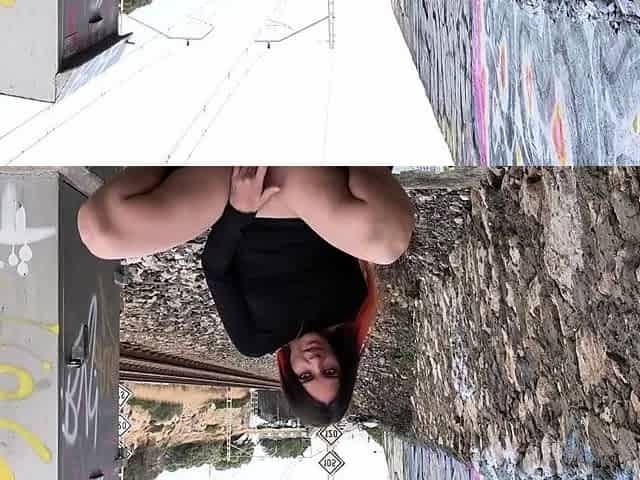 Busty amateur blonde banged in public outdoor