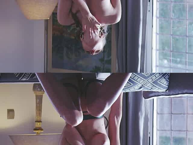 Tommy Cabrio and Stacy Cruz in sensual sex on a balcony