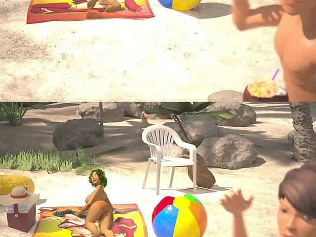 3DGSPOT - Oily Chick Gets Her Snatch Pounded At The Beach! CG ANIMATION!