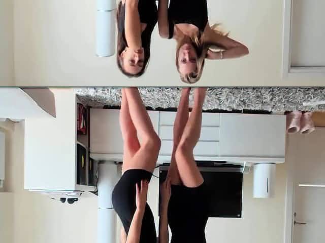 Hot amateur lesbian teen on webcam stripping