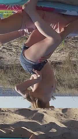 Gorgeous Babes Making Out on the Beach