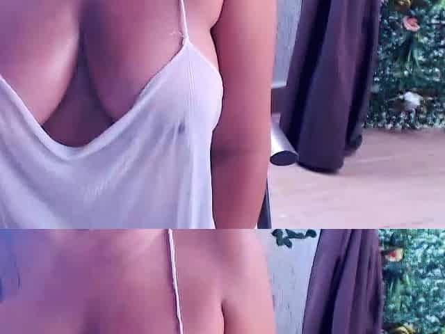 Busty brunette with big boobs rides cock