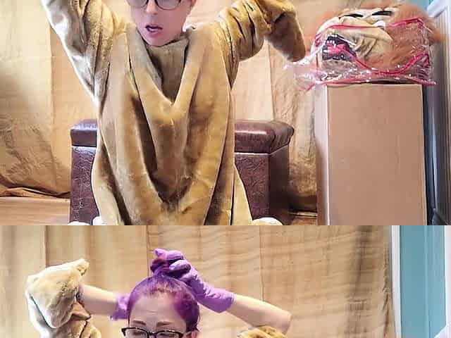 Squirting in my Lion Mascot Dress